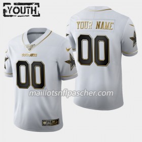 Maillot Dallas Cowboys Custom Nike Blanc Golden Edition 100th - Enfant